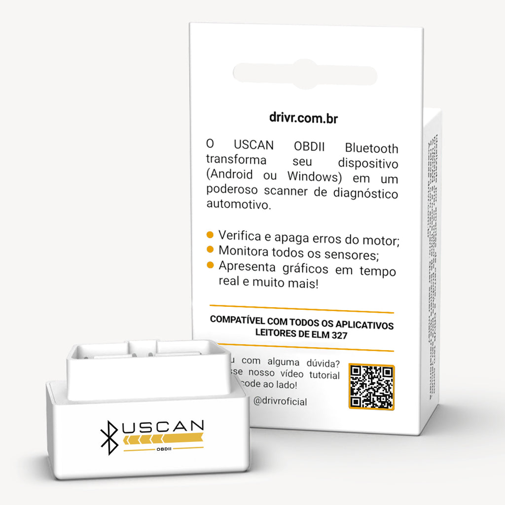 Mini Scanner de Diagnóstico Automotivo USCAN OBD2 ELM327 Bluetooth – DRIVR