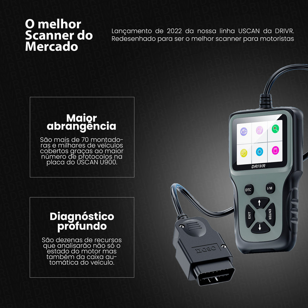 Uscan Floating Scanner Scanner Universal Automotivo OBD2 USCAN U900 – DRIVR