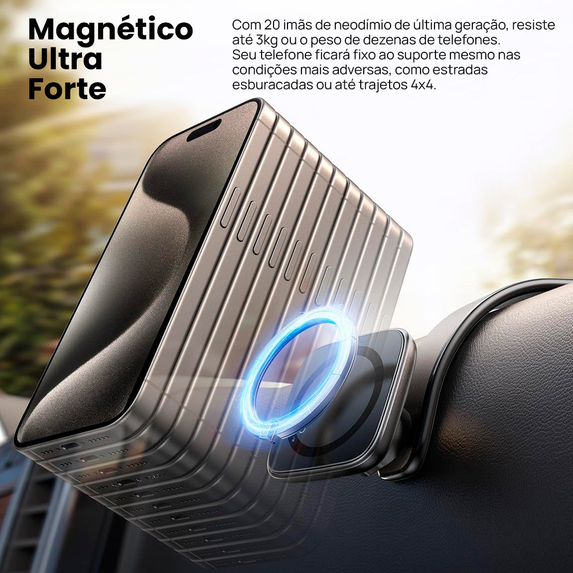 Suporte de Telefone Magnético 720º PRO