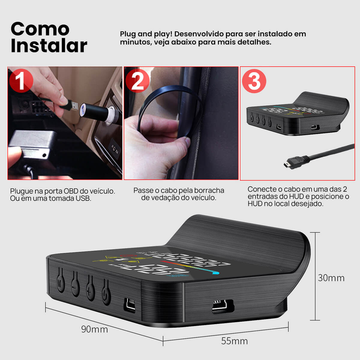 Head Up Display 4"