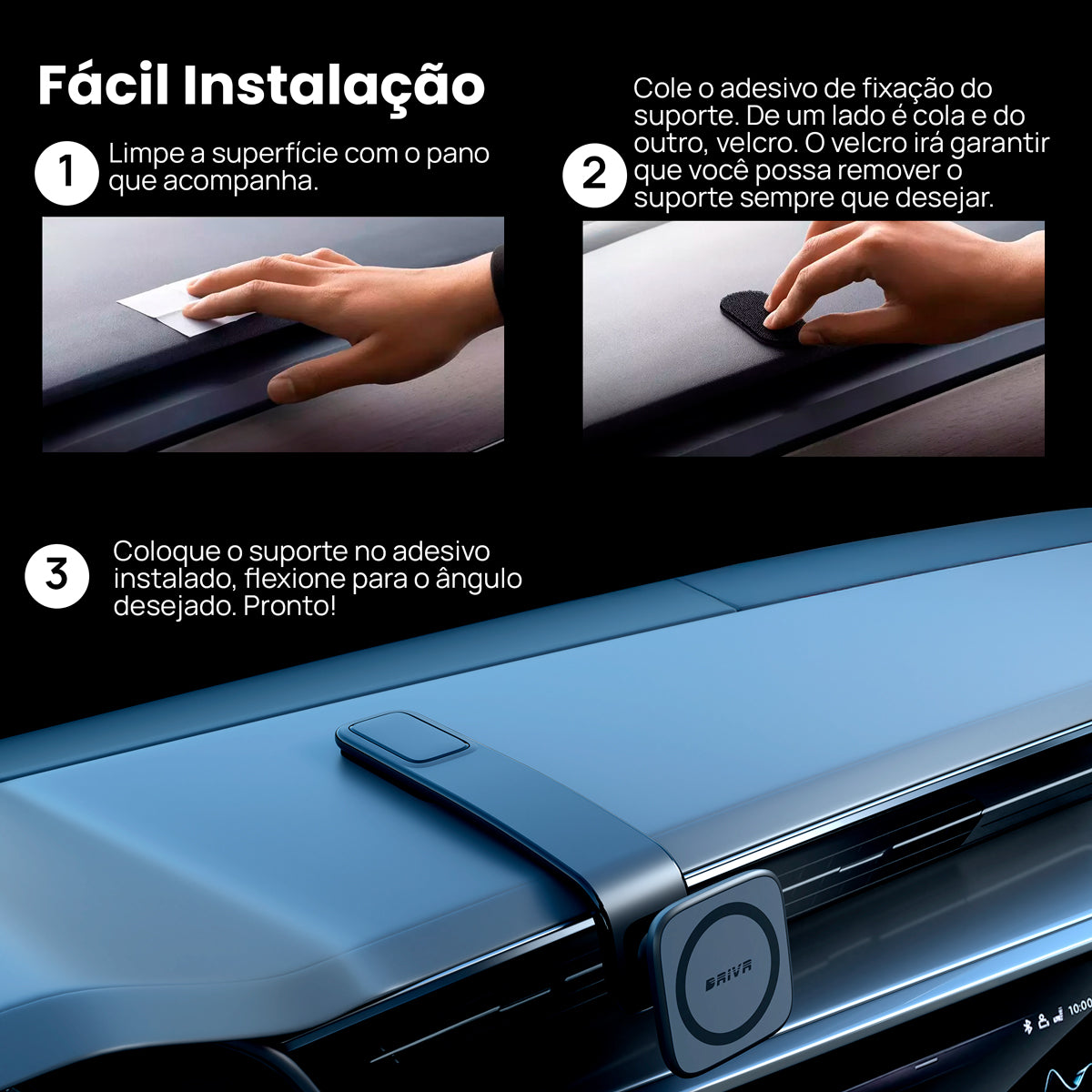 Suporte de Telefone Magnético 720º PRO