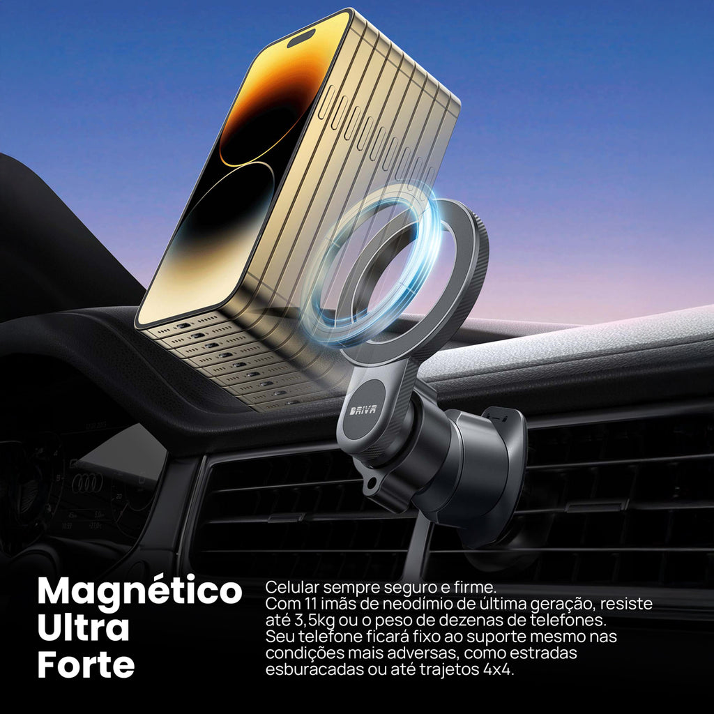 Suporte de Telefone Magnético 2 em 1