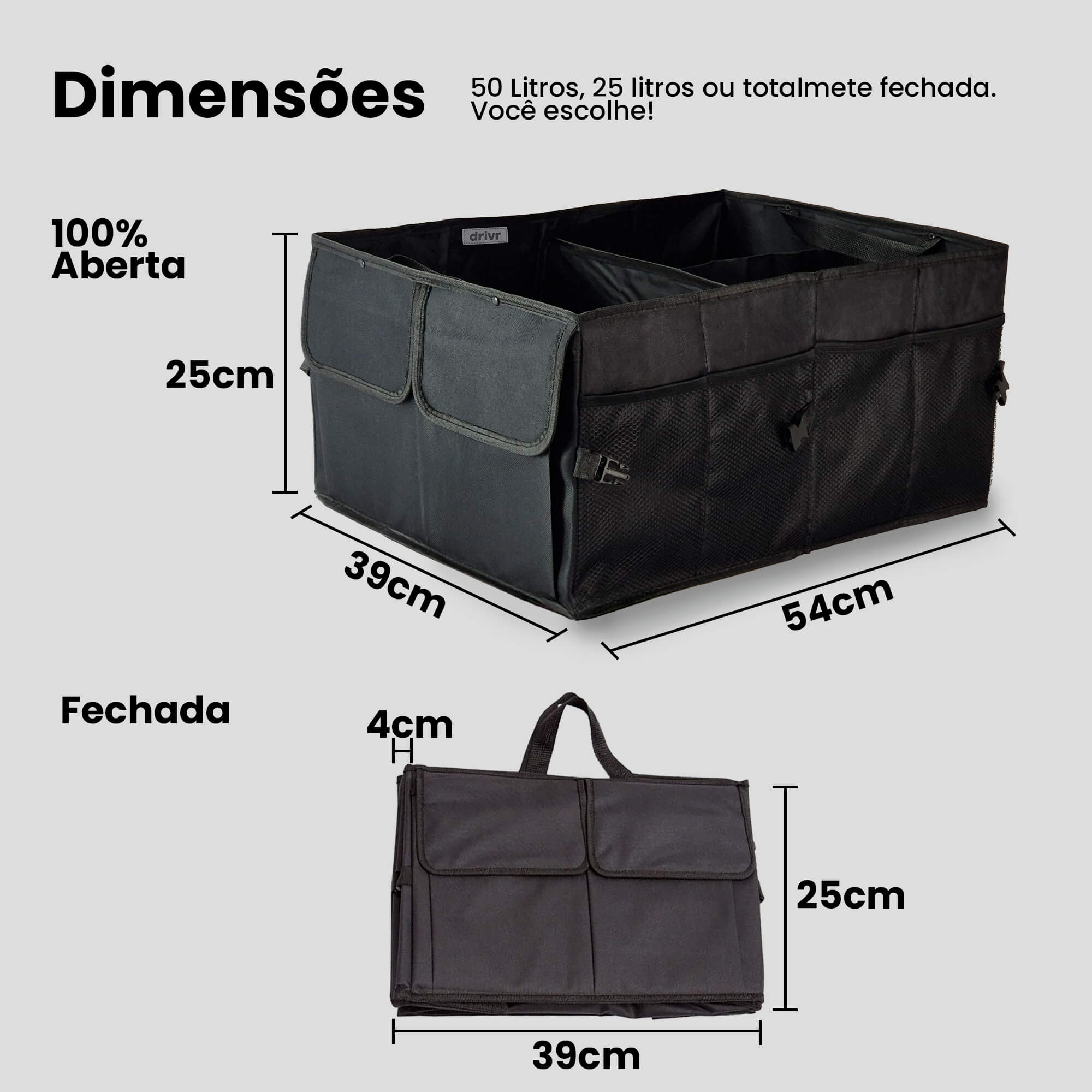 Organizador de Porta-Malas 50L