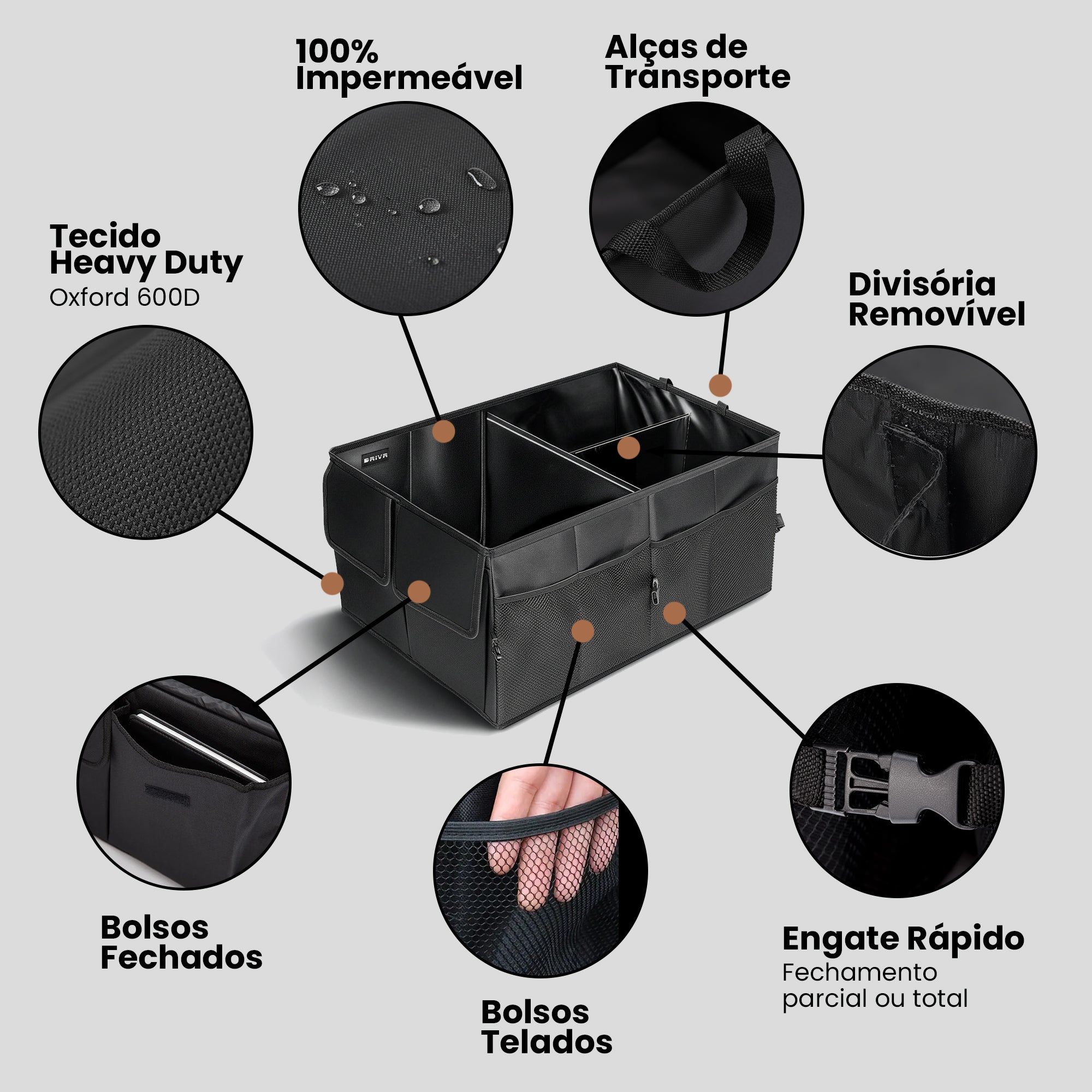 Organizador de Porta-Malas 50L