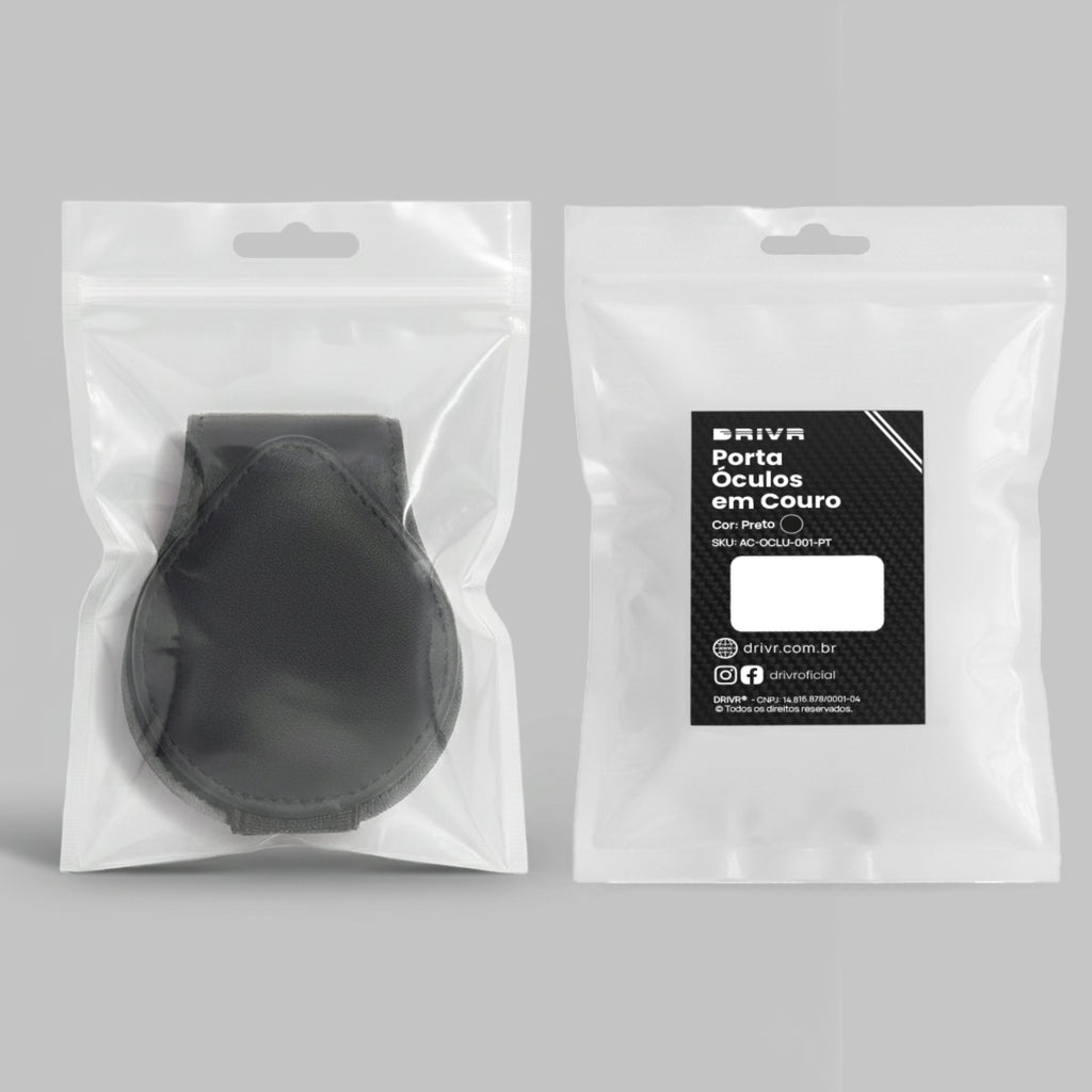 Porta Óculos Magnético Couro