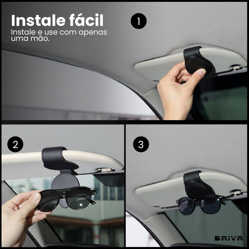 Porta Óculos Magnético Couro